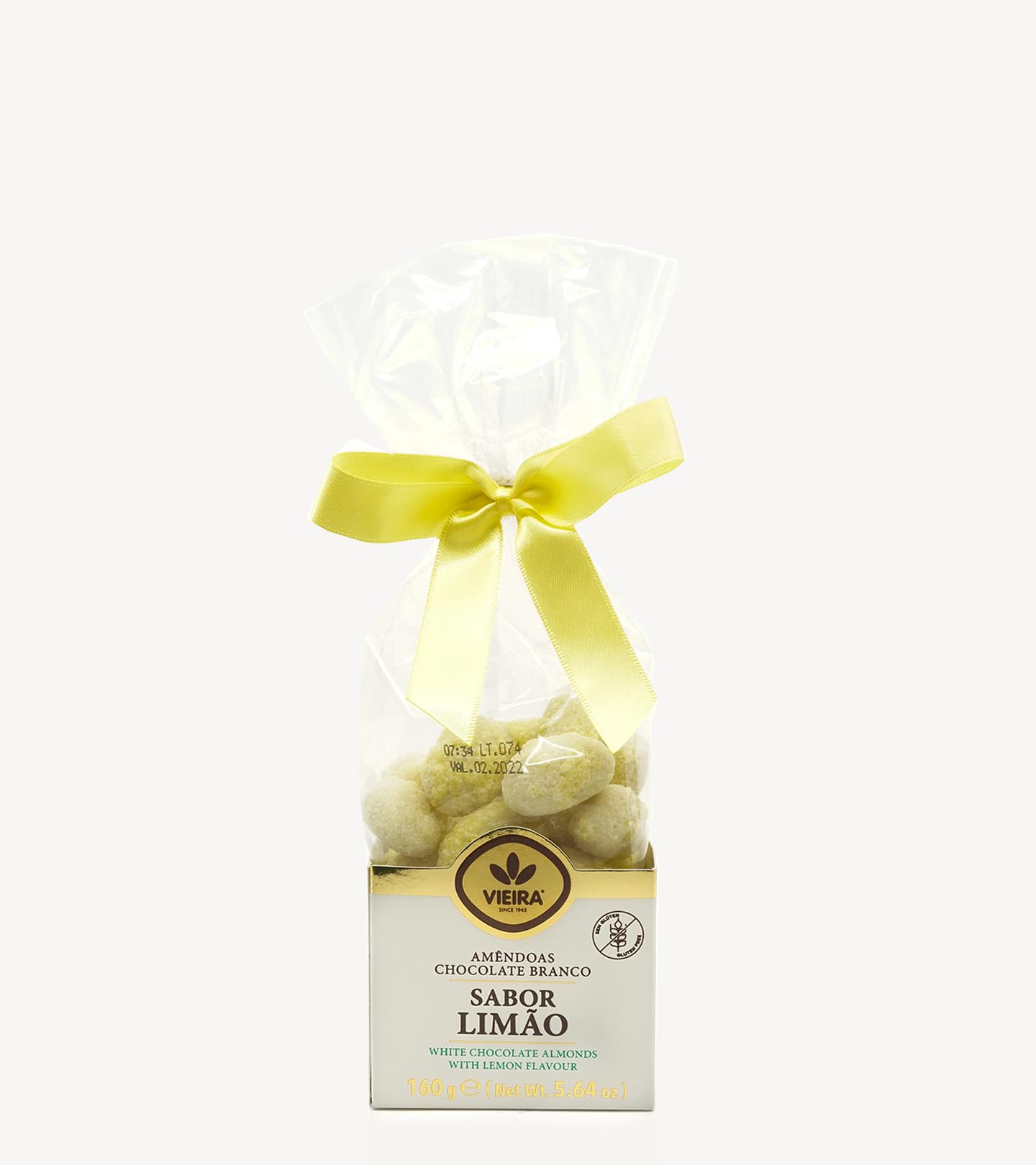 Amêndoas Chocolate Branco com Sabor Limão Vieira 160g